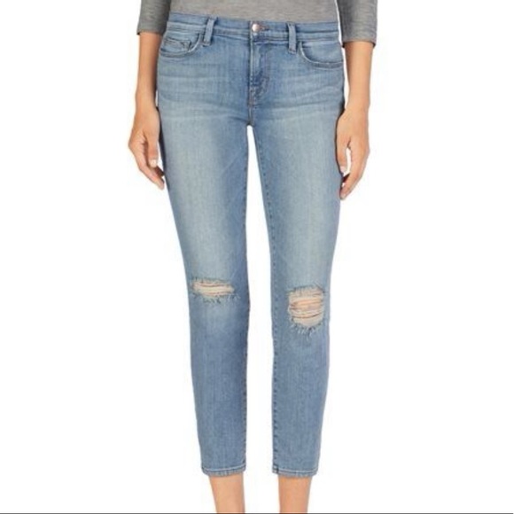 J Brand Denim - NWT J Brand Destroyed Mid Rise Capri Skinny Jean